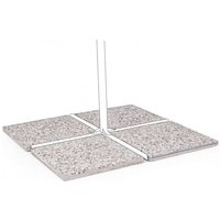 Betonsockel 20 kg für Gartenschirm, quadratisches Kiespflaster 50 x 50 cm -Packung mit 4 Stück von BIZZOTTO