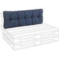 Gepolstertes Kissen für Holzpaletten Sofas 120 cm -Blau / Rückenlehne von BIZZOTTO