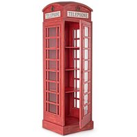 Bücherregal in Form einer englischen Telefonzelle, Londoner Schrank mit Seitenfenstern von BIZZOTTO