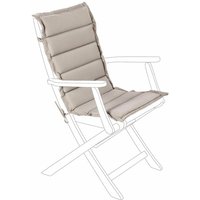 Gestepptes wasserabweisendes Outdoor- und Gartenkissen mit mittlerer Rückenlehne und elastischer Feder -Kit mit 2 Stück / Beige Gestepptes wasserabweisendes Outdoor- und Gartenkissen mit mittlerer Rückenlehne und elastischer Feder -Kit mit 2 Stück / Beige von BIZZOTTO