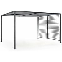 Moderner Gazebo anthrazit "Noah" für Garten und Veranda, Schiebe-Pergola Design von BIZZOTTO