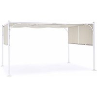 Moderner Gazebo für Garten und Veranda 'Slide', Schiebe-Pergola Design -3 x 4 mt / Weiß von BIZZOTTO