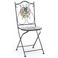 Outdoor-Gartenstuhl aus Stahl mit klappbarer Keramik von BIZZOTTO
