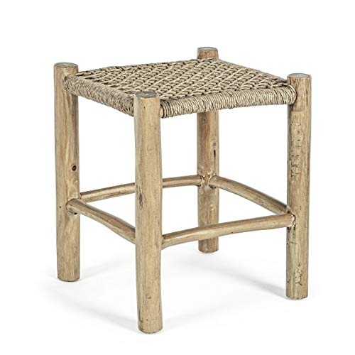 Outdoor-Hocker aus Teakholz natur LAMPOK 38x38x h45 cm von BIZZOTTO