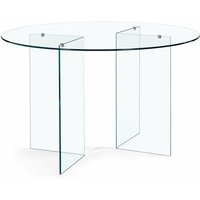 Runder Tisch Iride mit transparentem Glasrahmen ø 130 cm für Wohnzimmer und Küche von BIZZOTTO