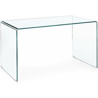 Schreibtisch "Iride" mit Klarglasrahmen 125 X 70 cm für Büro und Schlafzimmer von BIZZOTTO