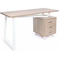 Schreibtisch für Büro und Computer mit Schubladen aus Holz armande natur Schreibtisch für Büro und Computer mit Schubladen aus Holz armande natur von BIZZOTTO