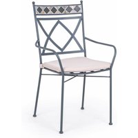 Sessel "Berkley" aus pulverbeschichtetem Stahl für Garten und Veranda von BIZZOTTO