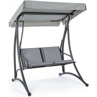 Zweisitzer Schaukelstuhl aus Stahl Anthrazit grely 145x120x h185 cm von BIZZOTTO