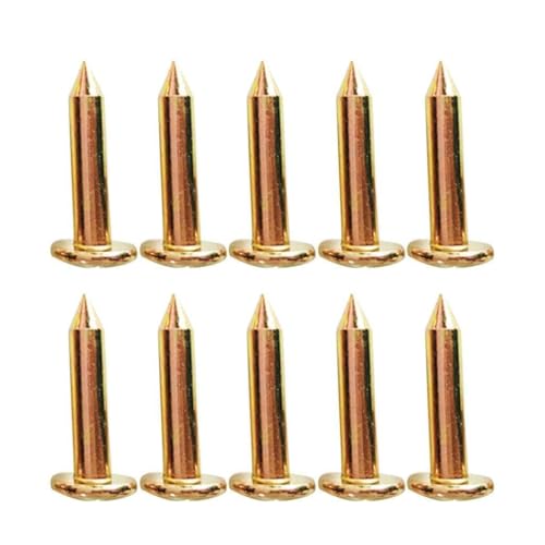 BIlinli 10 Stück/Set 3/5/7/8 / 10cm Vermessung von Stahlnägeln Vermessungsmarker Kreuzmessnägel Grenzmarkierung Vermessungspfähle von BIlinli