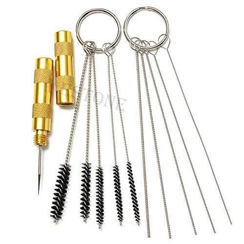 BIlinli 11pcs Airbrush Spray Reinigung Repair Tool Kit Edelstahl Nadel & Pinsel Set von BIlinli