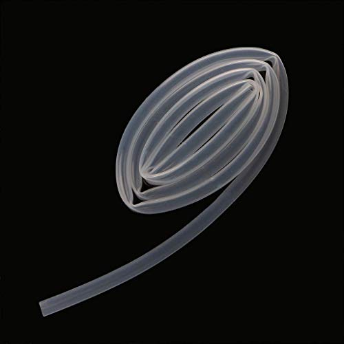 BIlinli 6mm ID x 8mm OD Lebensmittelqualität Silikonschlauch Flexible Schlauchleitung 1m transparent von BIlinli