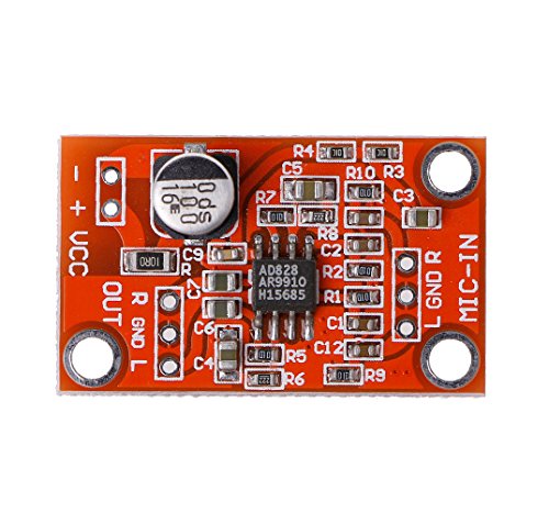 BIlinli AD828 Dynamisches Stereomikrofon Vorverstärkerplatine MIC Vorverstärkermodul DC 3,8V-15V von BIlinli