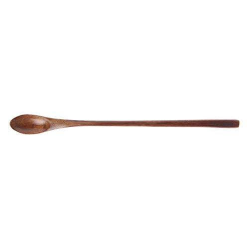 BIlinli Natural Wooden Spoon Coffee Tea Cooking Dining Utensil Retro Long Handle Cutlery von BIlinli