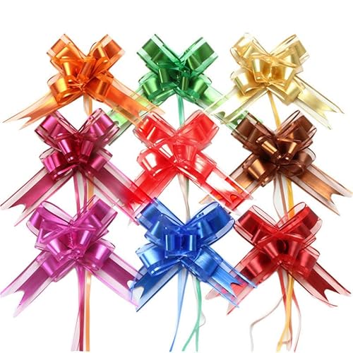 BJ-SHOP Weihnachten Schleifen,Geschenkverpackung Bogen 12 Packungen String Bows Dekoration, Geschenkverpackung von BJ-SHOP