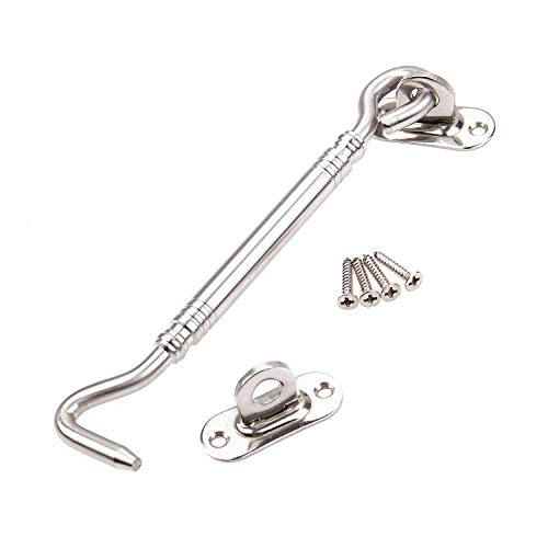 GBARAN AEARJOHN Sturmhaken Kabinenhaken Helter Locking Turschloss Tur Deckel Schalldampfer Edelstahl Halterung 15CM von BJ-SHOP