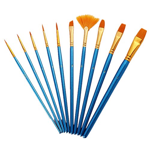 Pinsel Set,Multifunktionales Nylon Pinsel Kunst Multi-Shape Nylon Haar Malerei Pinsel fur Acryl Aquarell Ol Handwerk Rock Gesicht Malerei Pack von 12 Pinsel Set,Multifunktionales Nylon Pinsel Kunst Multi-Shape Nylon Haar Malerei Pinsel fur Acryl Aquarell Ol Handwerk Rock Gesicht Malerei Pack von 12 von BJ-SHOP