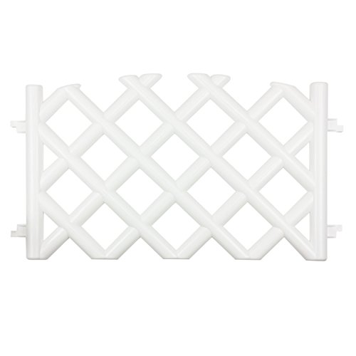 3,5 m Jägerzaun Gartenzaun Zierzaun weiss Zaun Steckzaun von BJ