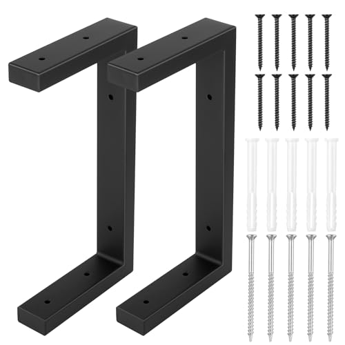 2 Stück Wandkonsole Waschtisch Regalhalterung Schwarz, Doppelte Halterung für Waschbecken Halterung, 30 cm Hohe Waschtischhalterung Schwarz, Wandhalterung Regalbrett für Waschtischplatte Unterbau 2 Stück Wandkonsole Waschtisch Regalhalterung Schwarz, Doppelte Halterung für Waschbecken Halterung, 30 cm Hohe Waschtischhalterung Schwarz, Wandhalterung Regalbrett für Waschtischplatte Unterbau von BJBJJIU