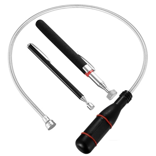 3 Stk Stabmagnet Extra Stark, Teleskop Magnetstab Werkstatt, Magnetheber Flexibler, Magnet Teleskopstab, Teleskopmagnet Stab Werkzeug, Magnetgreifer zum Aufnehmen Kleinen Teilen Autoteilen. von BJBJJIU