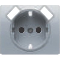 BJC - Schuko Stecker Basisabdeckung mit doppeltem usb Quecksilber Aluminium Aluminium iris 18724-USB-MA von BJC