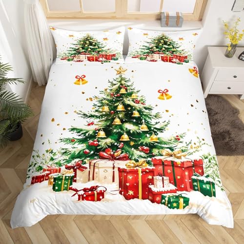 BJCJGGL Bettwäsche 135x200 Weihnachten Bettwäsche-Set mit Reißverschluss Schließung und 2 Kopfkissenbezug 80x80 cm - Weicher Atmungsaktive Mikrofaser Bettbezug für Kinder Mädchen BJCJGGL Bettwäsche 135x200 Weihnachten Bettwäsche-Set mit Reißverschluss Schließung und 2 Kopfkissenbezug 80x80 cm - Weicher Atmungsaktive Mikrofaser Bettbezug für Kinder Mädchen von BJCJGGL