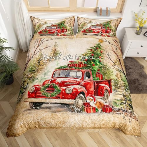 BJCJGGL Bettwäsche 200x220 Weihnachtswagen Bettwäsche-Set mit Reißverschluss Schließung und 2 Kopfkissenbezug 80x80 cm - Weiche Angenehme Mikrofaser Bettbezug für Erwachsene Kinder BJCJGGL Bettwäsche 200x220 Weihnachtswagen Bettwäsche-Set mit Reißverschluss Schließung und 2 Kopfkissenbezug 80x80 cm - Weiche Angenehme Mikrofaser Bettbezug für Erwachsene Kinder von BJCJGGL
