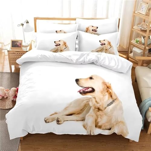 BJCJGGL Bettwäsche 200x220 WeißEr Labrador Bettwäsche-Set mit Reißverschluss Schließung und 2 Kopfkissenbezug 80x80 cm - Weiche Angenehme Mikrofaser Bettbezug für Erwachsene Kinder BJCJGGL Bettwäsche 200x220 WeißEr Labrador Bettwäsche-Set mit Reißverschluss Schließung und 2 Kopfkissenbezug 80x80 cm - Weiche Angenehme Mikrofaser Bettbezug für Erwachsene Kinder von BJCJGGL