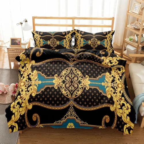 BJCJGGL Bettwäsche 220x240 BohèMe-Stil Bettwäsche-Set mit Reißverschluss Schließung und 2 Kopfkissenbezug 80x80 cm - Weicher Atmungsaktive Mikrofaser Bettbezug für Erwachsene Kinder BJCJGGL Bettwäsche 220x240 BohèMe-Stil Bettwäsche-Set mit Reißverschluss Schließung und 2 Kopfkissenbezug 80x80 cm - Weicher Atmungsaktive Mikrofaser Bettbezug für Erwachsene Kinder von BJCJGGL