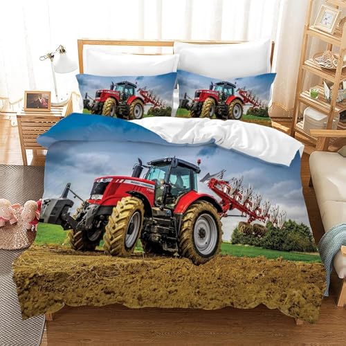 BJCJGGL Bettwäsche 220x240 Traktor Bettwäsche-Set mit Reißverschluss Schließung und 2 Kopfkissenbezug 80x80 cm - Weicher Atmungsaktive Mikrofaser Bettbezug für Erwachsene Kinder BJCJGGL Bettwäsche 220x240 Traktor Bettwäsche-Set mit Reißverschluss Schließung und 2 Kopfkissenbezug 80x80 cm - Weicher Atmungsaktive Mikrofaser Bettbezug für Erwachsene Kinder von BJCJGGL