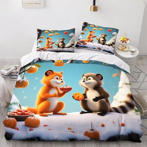 BJCJGGL Bettwäsche 260x240 SüßEr AFFE Bettwäsche-Set mit Reißverschluss Schließung + 2 Kopfkissenbezug 80x80 cm - Weicher Atmungsaktive Mikrofaser Bettbezug für Erwachsene Kinder BJCJGGL Bettwäsche 260x240 SüßEr AFFE Bettwäsche-Set mit Reißverschluss Schließung + 2 Kopfkissenbezug 80x80 cm - Weicher Atmungsaktive Mikrofaser Bettbezug für Erwachsene Kinder von BJCJGGL