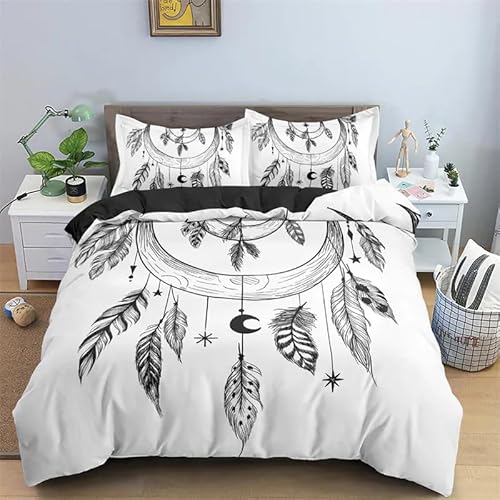 BJCJGGL Bettwäsche 260x240 TraumfäNger Bettwäsche-Set mit Reißverschluss Schließung + 2 Kopfkissenbezug 80x80 cm - Weicher Atmungsaktive Mikrofaser Bettbezug für Erwachsene Kinder BJCJGGL Bettwäsche 260x240 TraumfäNger Bettwäsche-Set mit Reißverschluss Schließung + 2 Kopfkissenbezug 80x80 cm - Weicher Atmungsaktive Mikrofaser Bettbezug für Erwachsene Kinder von BJCJGGL