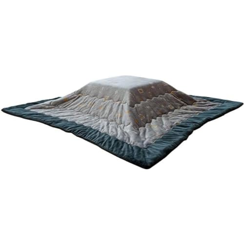 BJDesign Waschbare Kotatsu-Futon-Decke, lässiges Karomuster, 100 % Polyester, für Zuhause und Wohnen, japanische Kotatsu-Decke (Grau, rechteckig, 190 x 244 cm) von BJDesign