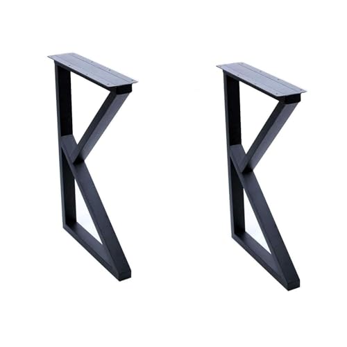 BJKYTMLM 2 Schwarze Möbelbeine – robuste Tischbeine aus Metall, Schreibtischbeine, mit Schutz, Schreibtischständerfüße, Möbelbeine im Industriestil, Moderne DIY-Bankbeine, Couchtischbeine von BJKYTMLM