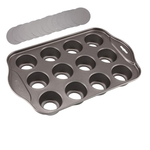 Victoria Biskuitkuchenformen, antihaftbeschichtet, Mini-Käsekuchenformen, 12 Muffin- und Cupcake-Formen von BJMAND