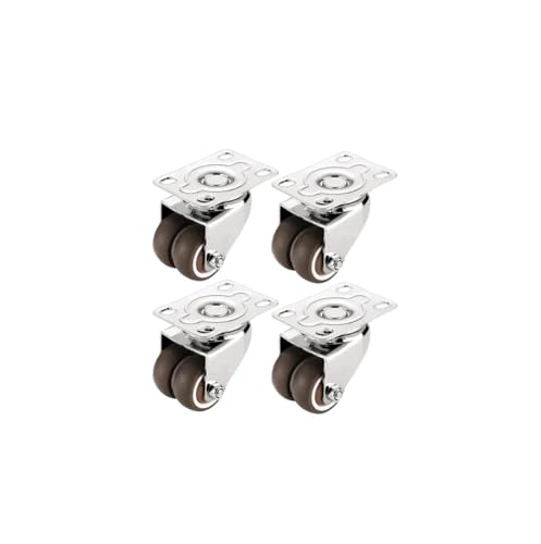 1,5-Zoll-4-Loch-Flachdoppelrad-Universalrad Leises kleines Tatami-Schubladen-Riemenscheiben-Kabinettrollengummi von BJPCTUSF