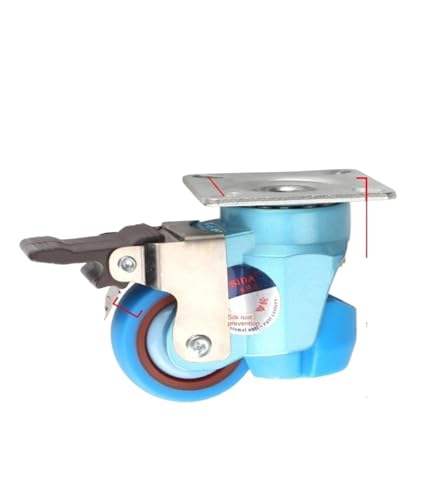 1 Packung T50 Horizontal verstellbare Bremsrolle, geeignet for Maschinen, Möbel und Elektrogeräte(Blu) von BJPCTUSF