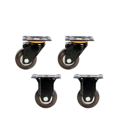 4 Teile/los 3 Zoll Räder Heavy Duty Rollen Swivel Flache Gummi Trolley Stille Richtungs Bremse Büro Stuhl Trolley(B) von BJPCTUSF