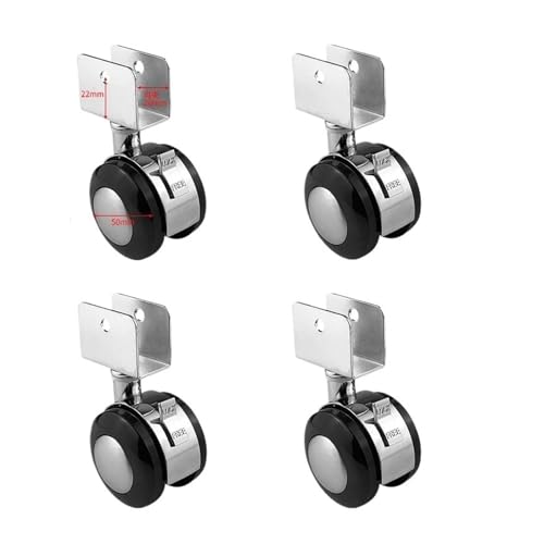 4 Teile/los Caster Zubehör Stille mit Bremse klemme 2 zoll Drehstuhl Schreibtisch(4 Pcs-20mm) von BJPCTUSF