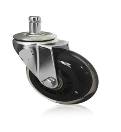 5 Teile/los 3 zoll clamp Schraube PU Caster Rad Roller Polyurethan Last 200KG Möbel Werkzeug Box(Clip M11 Sliver) von BJPCTUSF
