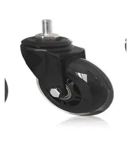 5 Teile/los 3 zoll clamp Schraube PU Caster Rad Roller Polyurethan Last 200KG Möbel Werkzeug Box(Screw M8 Black) von BJPCTUSF