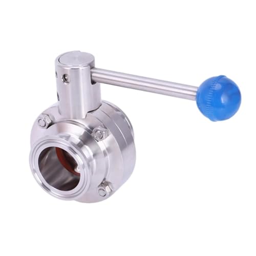 BJPCTUSF 1-1/2Inch 38mm sus304 Stainless Steel Sanitary 1.5Inch Tri Clamp Butterfly Flow Control Valve von BJPCTUSF