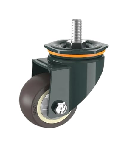 BJPCTUSF 1 Stück 5 Zoll M10/M12/M14/M16/M20 Schraube Universalrad mit Bremsgummiwelle Lenkrolle Stille Maschine Einzellast 150KG(M20- Universal Wheel) von BJPCTUSF
