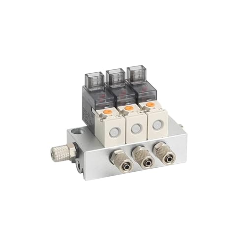 BJPCTUSF 12 V 24 V 220 V Miniatur-pneumatisches Magnetventil, Kombination aus positivem Druck und negativem Druck, Verwendung von 2/3-Wege-NC-Ventilen(101-12v-6) von BJPCTUSF