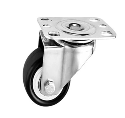 BJPCTUSF 4 Teile/los 2 Zoll Leichte 304 Edelstahl Rollen Schraube Bremse Leise Lenkrollen 180 kg(Universal) von BJPCTUSF