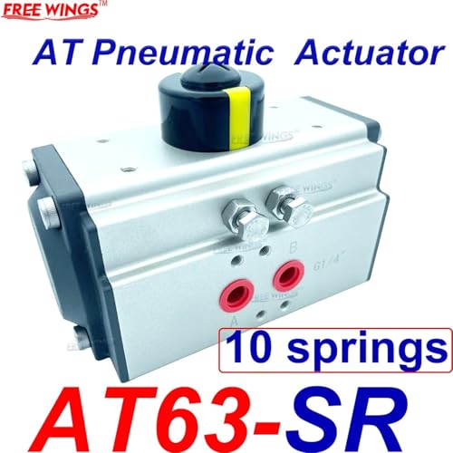 BJPCTUSF AT63 Pneumatic Actuator Double-Acting Pneumatic Butterfly Valve Air Valve at Double-Acting Cylinder/Single Acting with 10 Spring(AT63-SR-10) von BJPCTUSF
