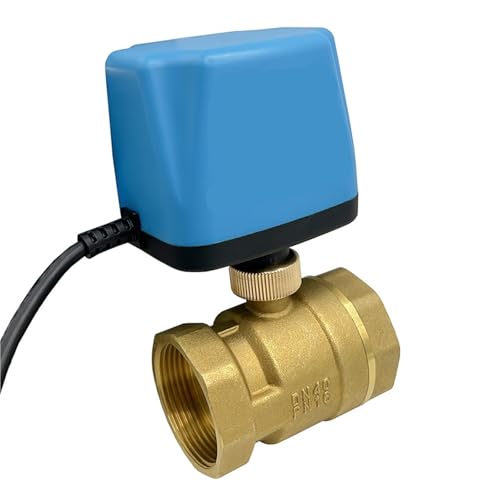 BJPCTUSF Brass Motorized Ball 2-Wire 12VDC 24VDC Normally Closed/Open Electric Ball Valves DN20 DN25(DN25,24VDC_CR02) von BJPCTUSF