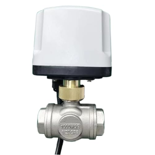 BJPCTUSF DN15 3 Way 304 Stainless Steel IP65 Waterproof Motorized Ball Valve 220V 12V 24V 3-Wire 2 Control T Type Electric Ball Valve(DN15,220V_CR02) von BJPCTUSF