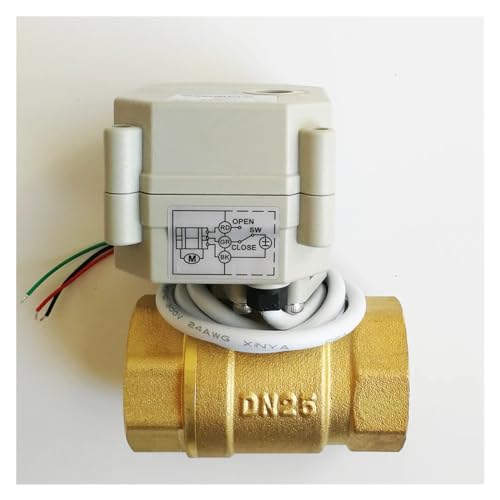 BJPCTUSF TFM25-B2-C Neues 2-Wege-Messing-1-Zoll-Formventil DC9V-24V 0-5V 0-10V oder 4-20mA 5 Drähte zur proportionalen Wassersteuerung(Bsp,Output PWM-0V to 10V) von BJPCTUSF