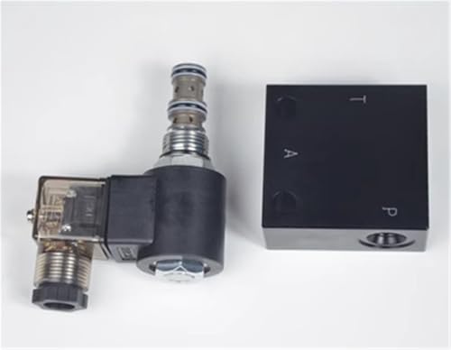 BJPCTUSF Two Position Three-Way Threaded Plug-in electromagnetic Directional Valve Block V08-3 Oil Circuit Block Valve seat(DHF08-231,DC24V) von BJPCTUSF